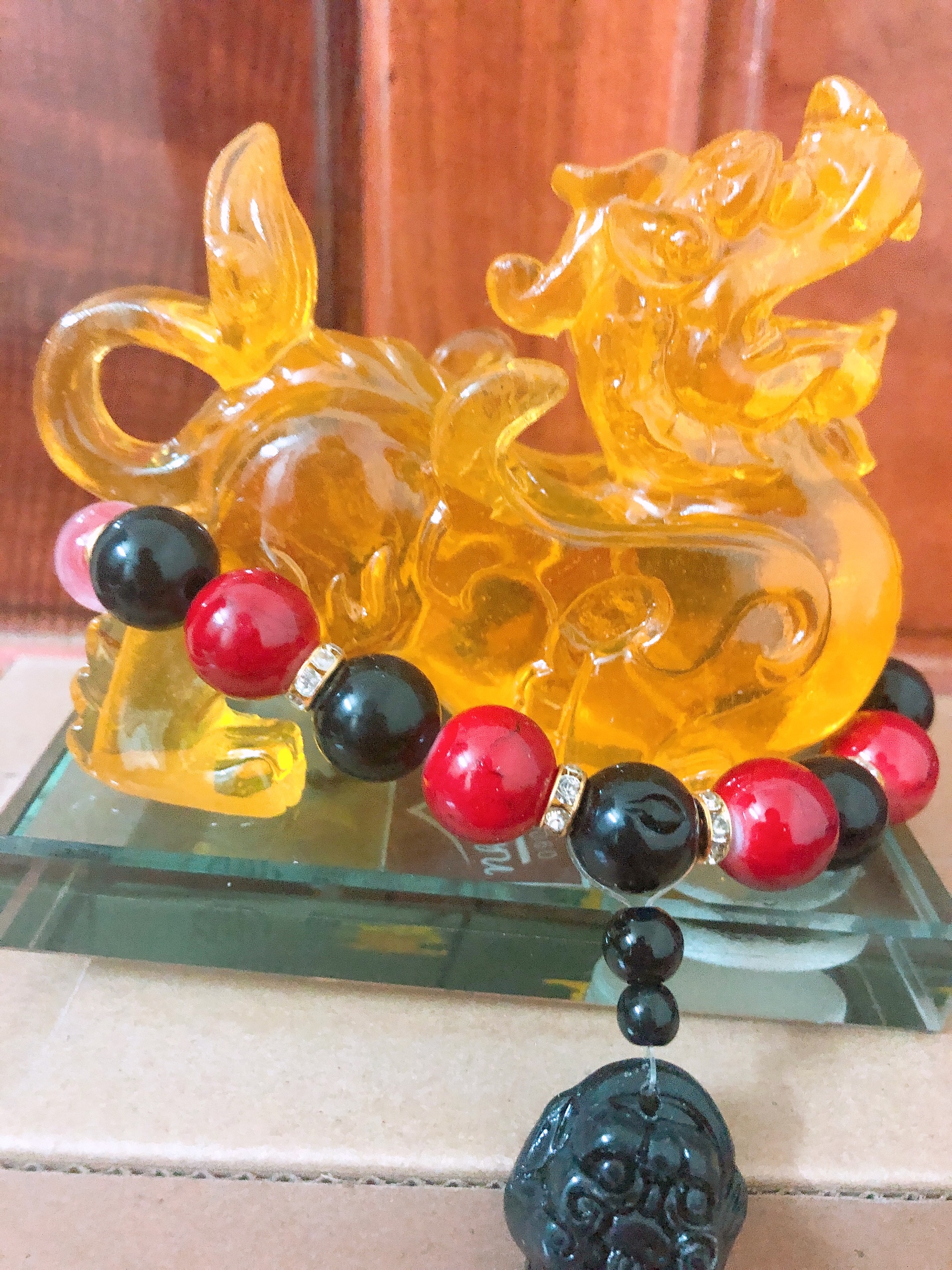 Tỳ hưu phong thủy để bàn size lớn 11*6.5*10.5 cm trang trí không gian xe hơi, bàn làm việc - Chính hãng