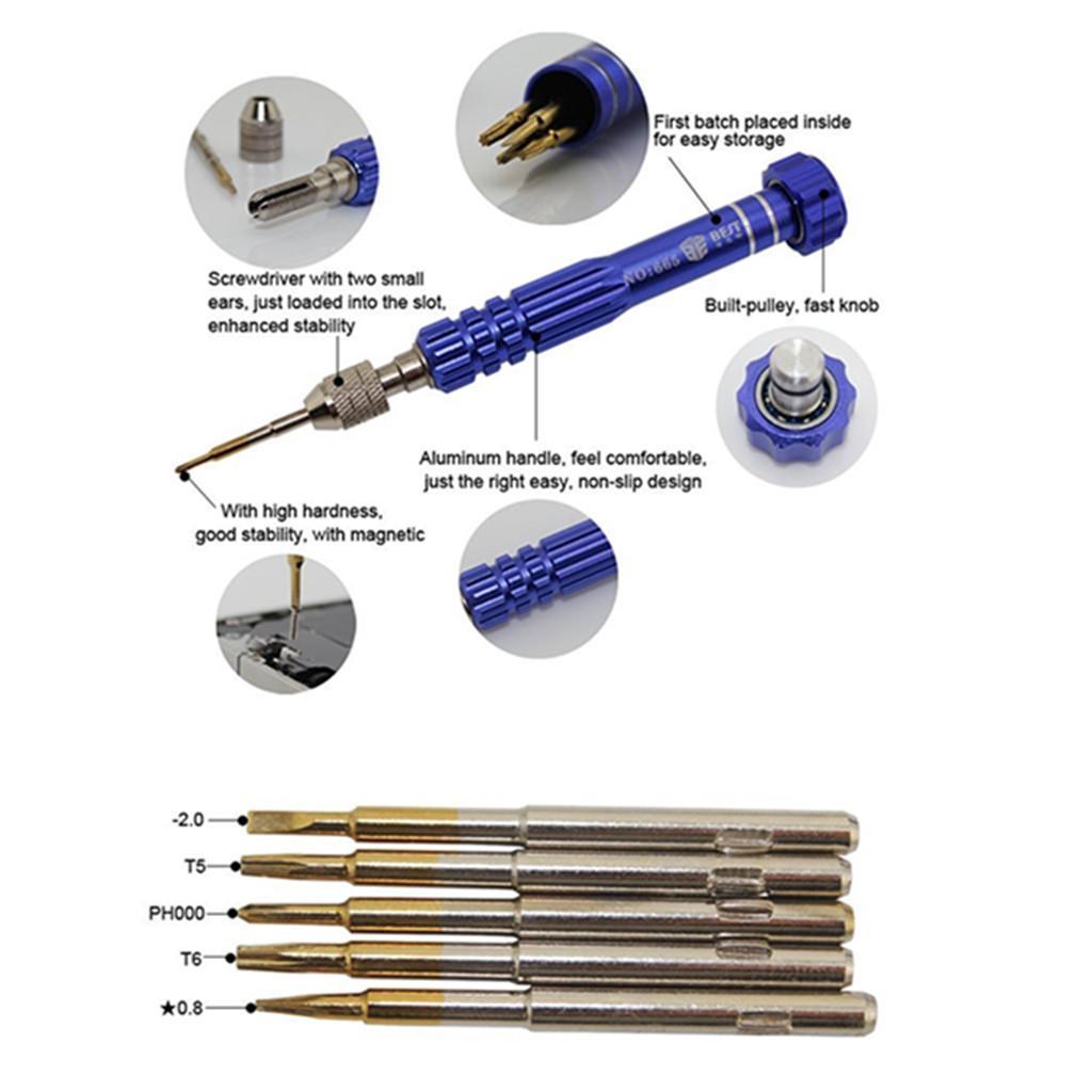 Professional Repair Phone Tool, Magnetic Project Mat Memory Pad + 5 In 1 Aluminium Screwdriver Combo Set for iPhone 6s