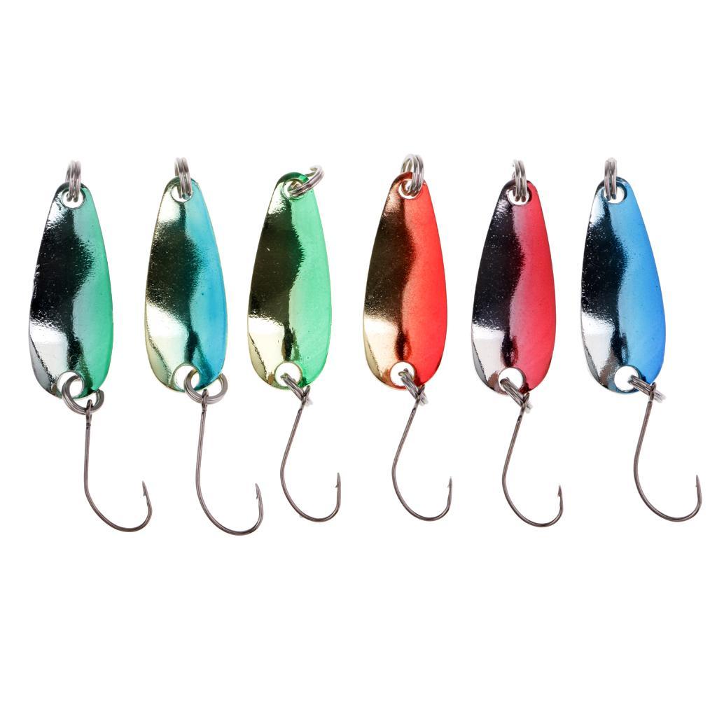 10pcs Metal Spoon Fishing Lure Spinner Hard Jig Bait for Bass Trout Salmon