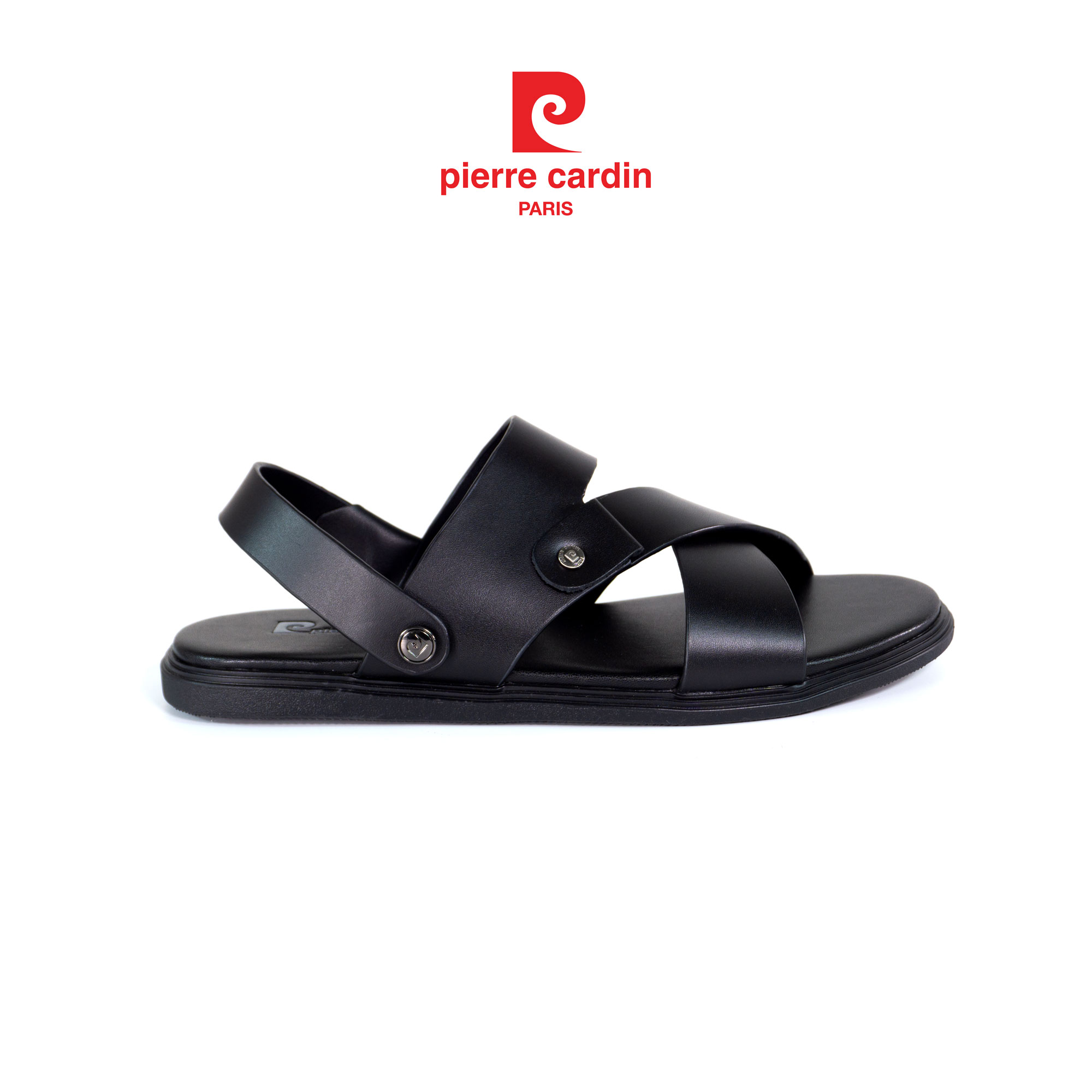 Sandals Ankle Strap Da Bò Trơn Cổ Điển Pierre Cardin - 162
