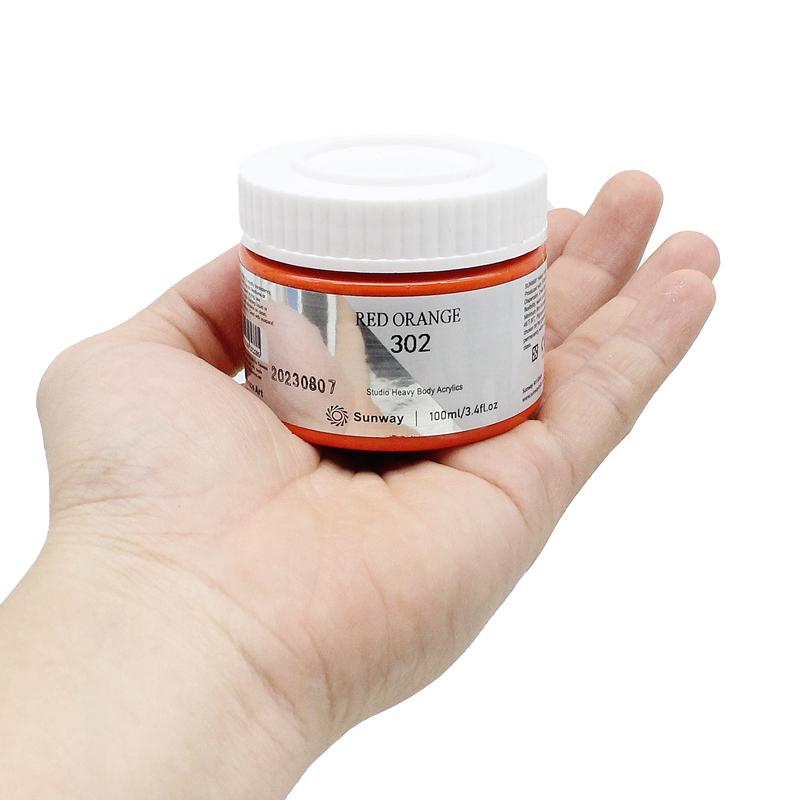 Tuýp Màu Vẽ Acrylic 100 ml - Sunway No.302 - Red Orange