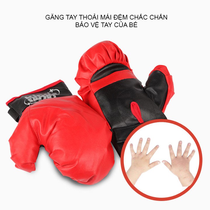 Bóng tập phản xạ,Bóng đấm boxing phản xạ + Găng tay boxing+ Bơm TRẺ EM