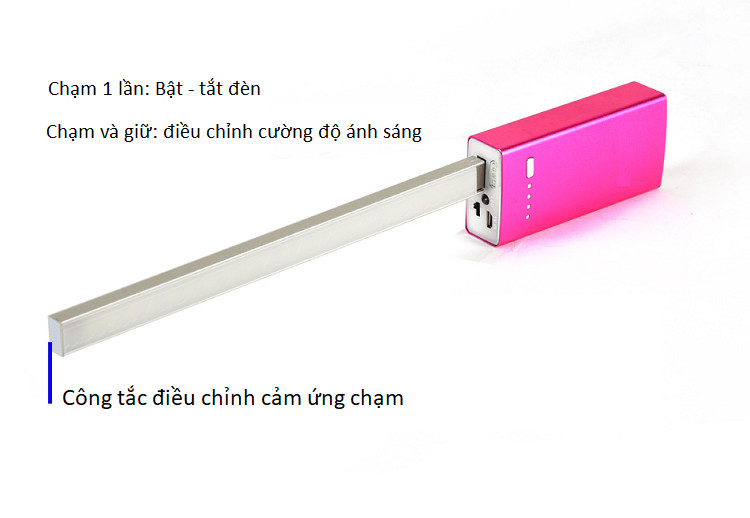 Đèn led thanh ngang cắm cổng USB siêu sáng cảm ứng chạm siêu nhạy 21 led ( Tặng kèm 03 nút kẹp cao su đa năng giữ dây điện cố định ngẫu nhiên )