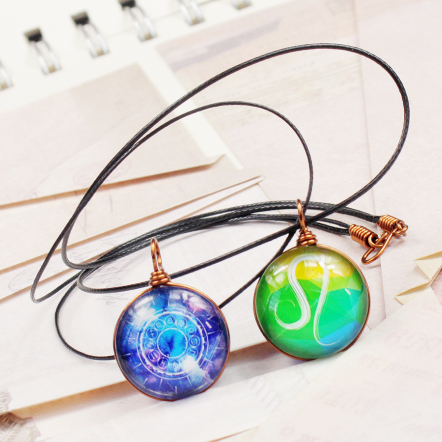 Dây chuyền 12 cung hoàng đạo Zodiac màu sắc tươi sáng 06647-MDC0011
