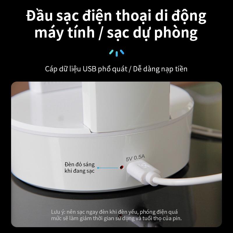 Đèn bàn Tích hợp Pin Ba màu Nhiệt độ Có thể Điều chỉnh Góc BASIKE DM15 Công tắc cảm ứng Học tập Làm việc Đọc sách Ngủ-Hàng chính hãng