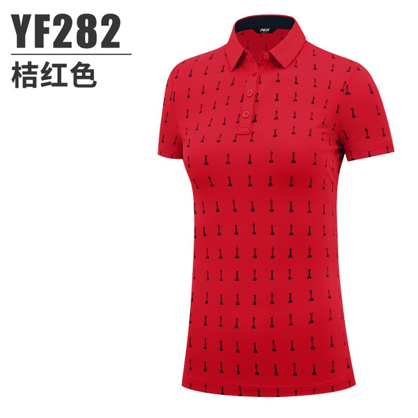 ÁO GOLF NỮ - PGM WOMEN GOLF T-SHIRT - YF282 - ĐỎ - M