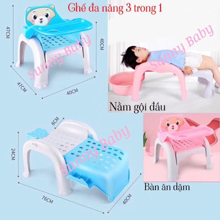 Ghế Ăn Dặm Gube Đa Năng Kiêm Ghế Gội Đầu, Tập Tô Cho Bé