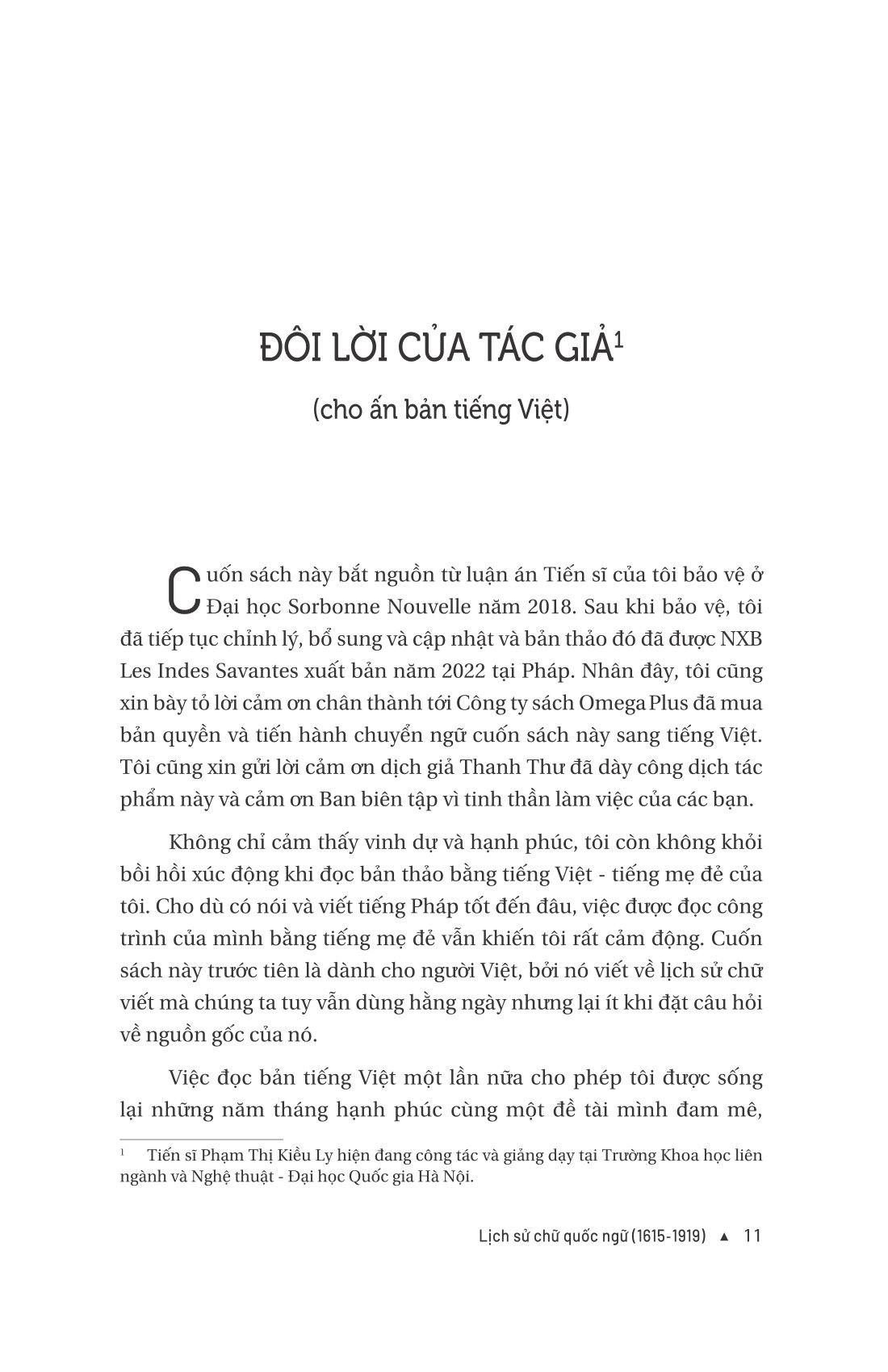 Lịch Sử Chữ Quốc Ngữ 1615-1919