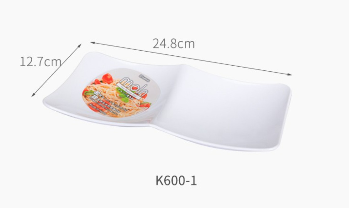Đĩa đựng nước chấm 2 ngăn Nakaya Moln - Hàng nội địa Nhật Bản nhập khẩu chính hãng