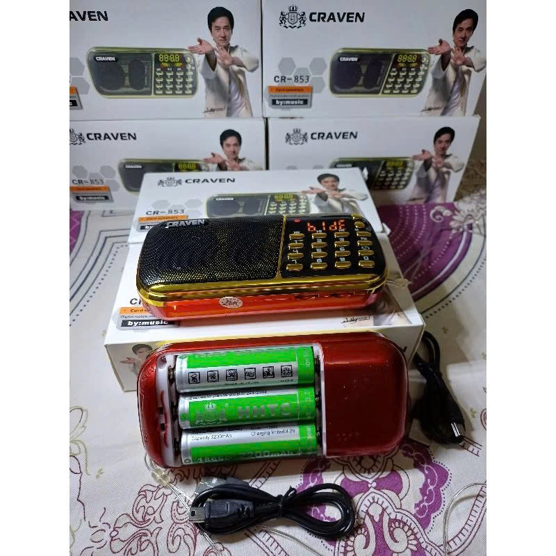 Loa Nghe nhạc USB, thẻ nhớ Craven 853 3pin (màu ngẫu nhiên) - hàng nhập khẩu