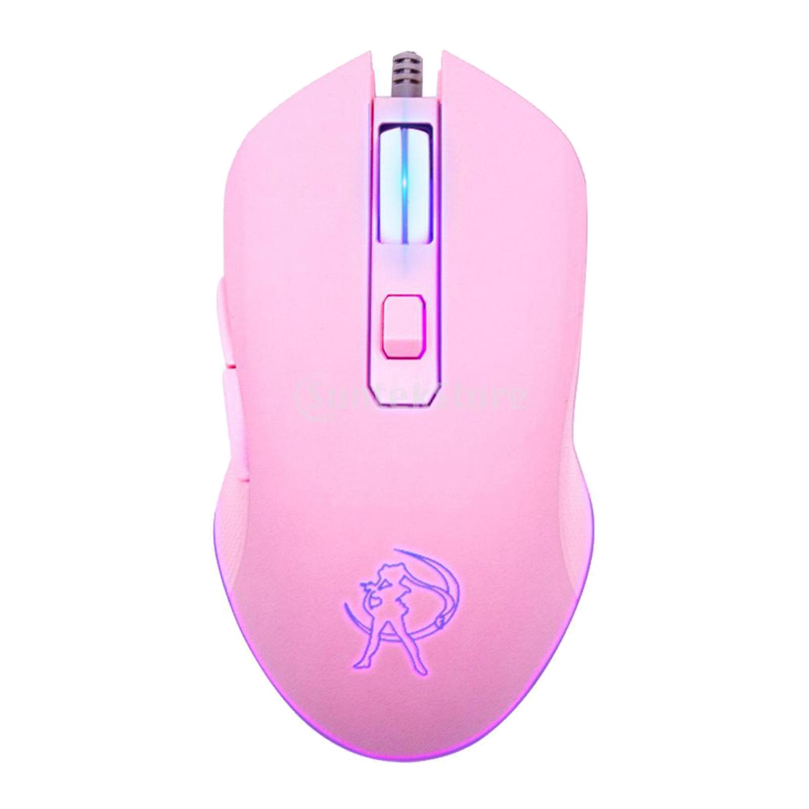 Ergonomic USB Wired Gaming Mouse 6 Button Silent 7 Colors Led Backlit for PC