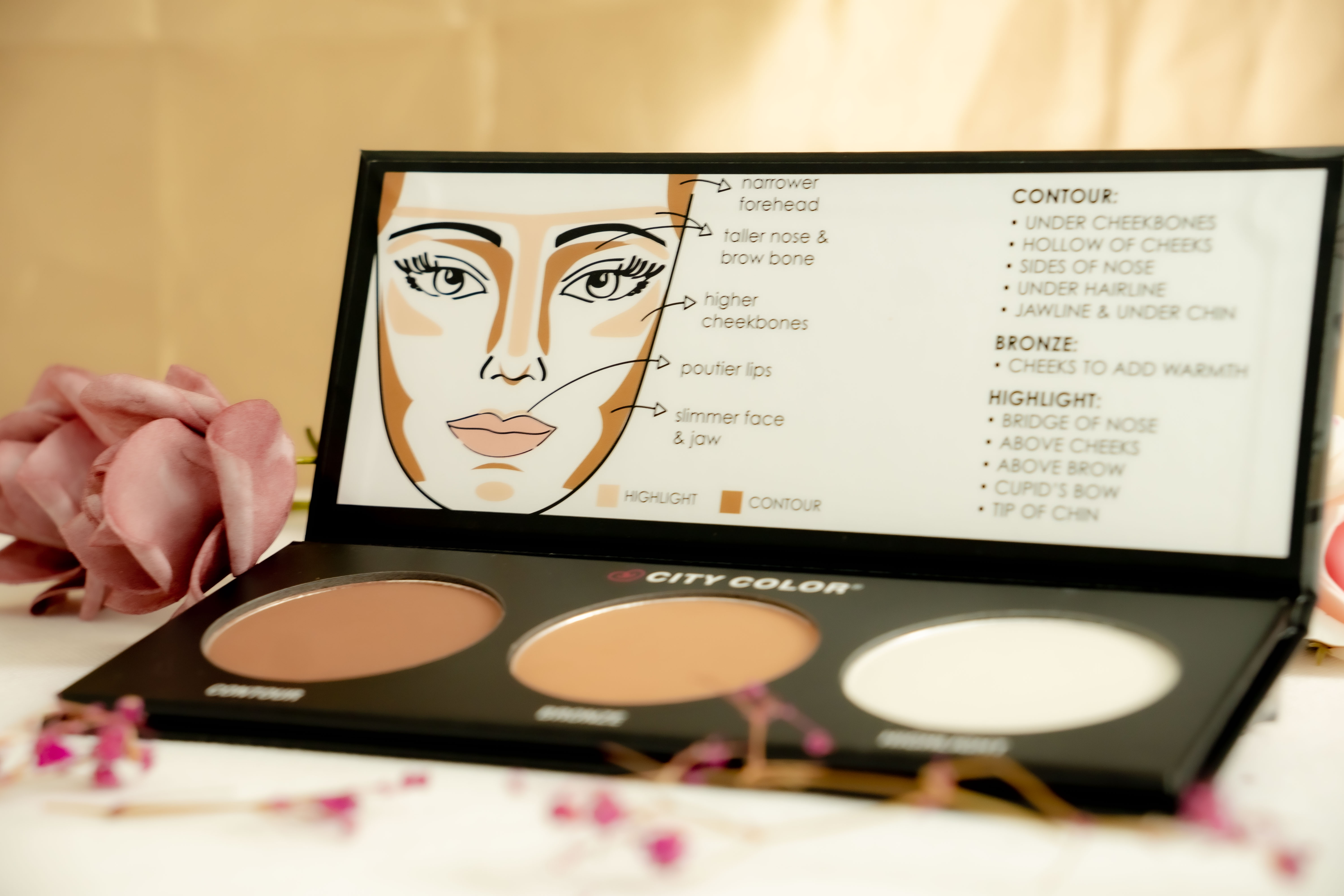 Phấn Tạo Khối City Color 3 ô Contour Effects 100g