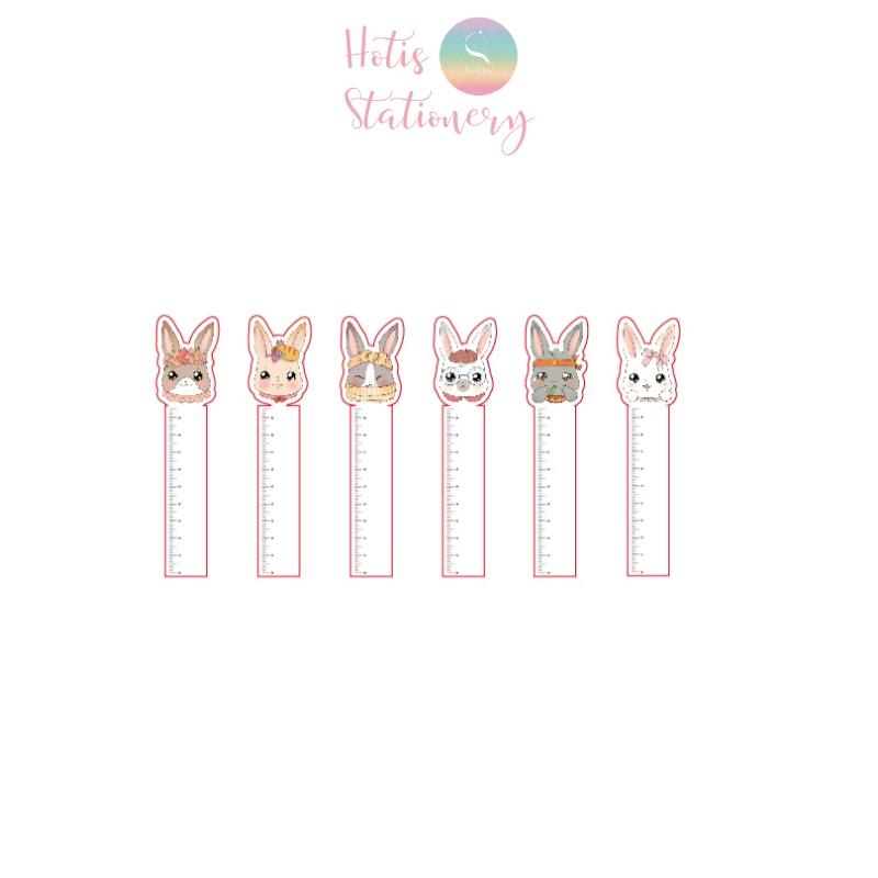 Bookmark thước kẻ đánh dấu sách hình thỏ kawaii - Hộp 30 thẻ, có tách set lẻ