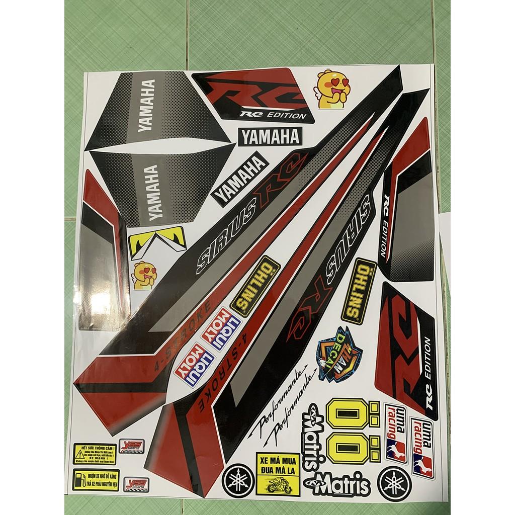 Tem sirius 110 đỏ đen 2017 cao cấp