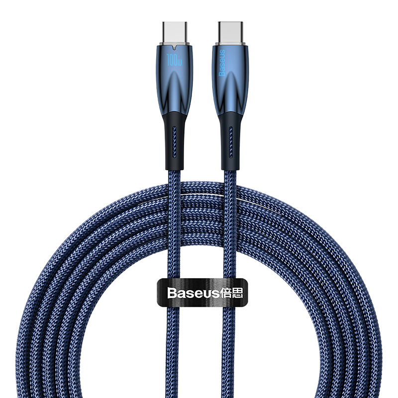 Cáp Sạc Baseus Glimmer Series Fast Charging Data Cable Type-C to Type-C 100W (Hàng chính hãng)