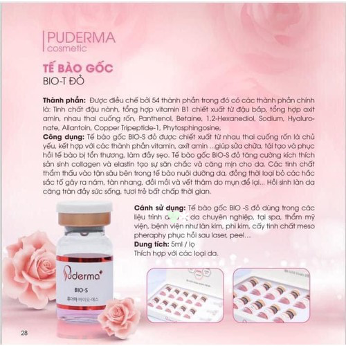 Combo tái tạo và phục hồi da hư tổn:1 hộp mặt nạ xanh Puderma Paz Relex Booster Mask và 3 tế bào gốc đỏ BIO-S