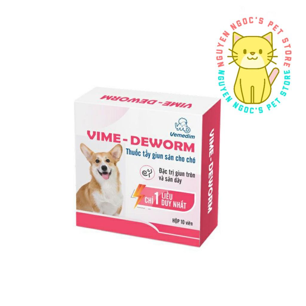 Vime Deworm Vemedim - 1 vỉ 5 viên ngăn ngừa giun sán dùng cho CHÓ