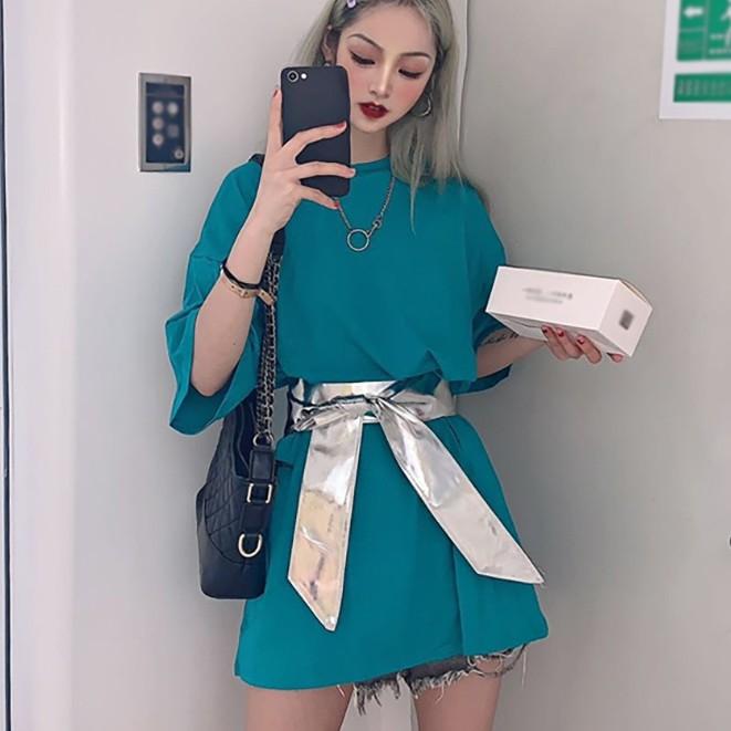 Áo Thun Nữ Tay Ngắn Dáng Rộng Dài Thời Trang Trẻ Trung