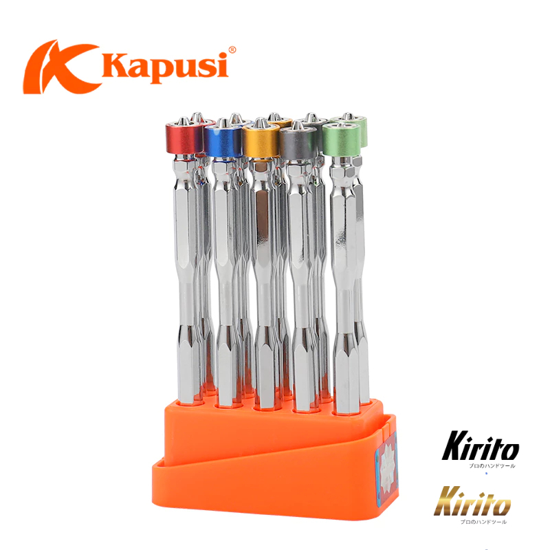 10 Mũi vít Kapusi, PH2 siêu bền, mũi bắt vít 2 đầu 4 cạnh bake nam châm từ siêu cứng k7183