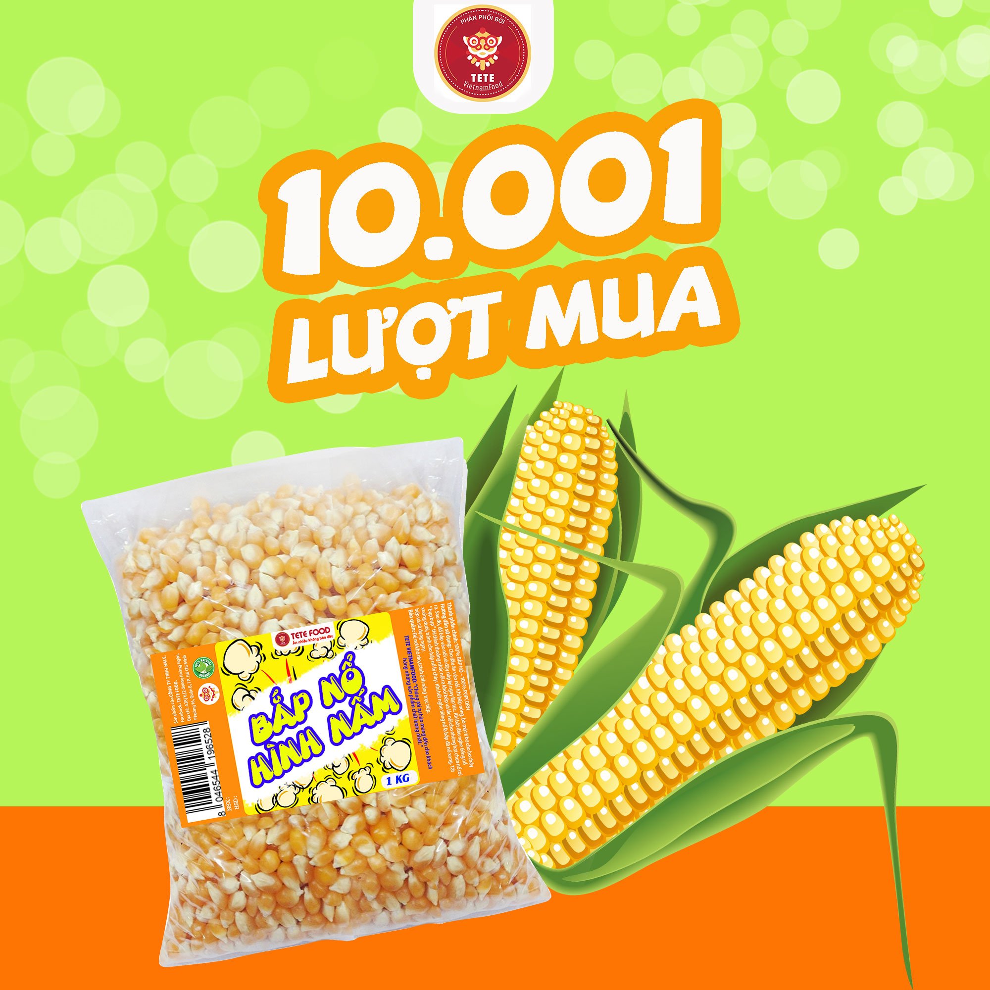 Bắp Mỹ Rang Bơ, Bắp Nỗ Rạp Chiếu Phim TETE 1kg