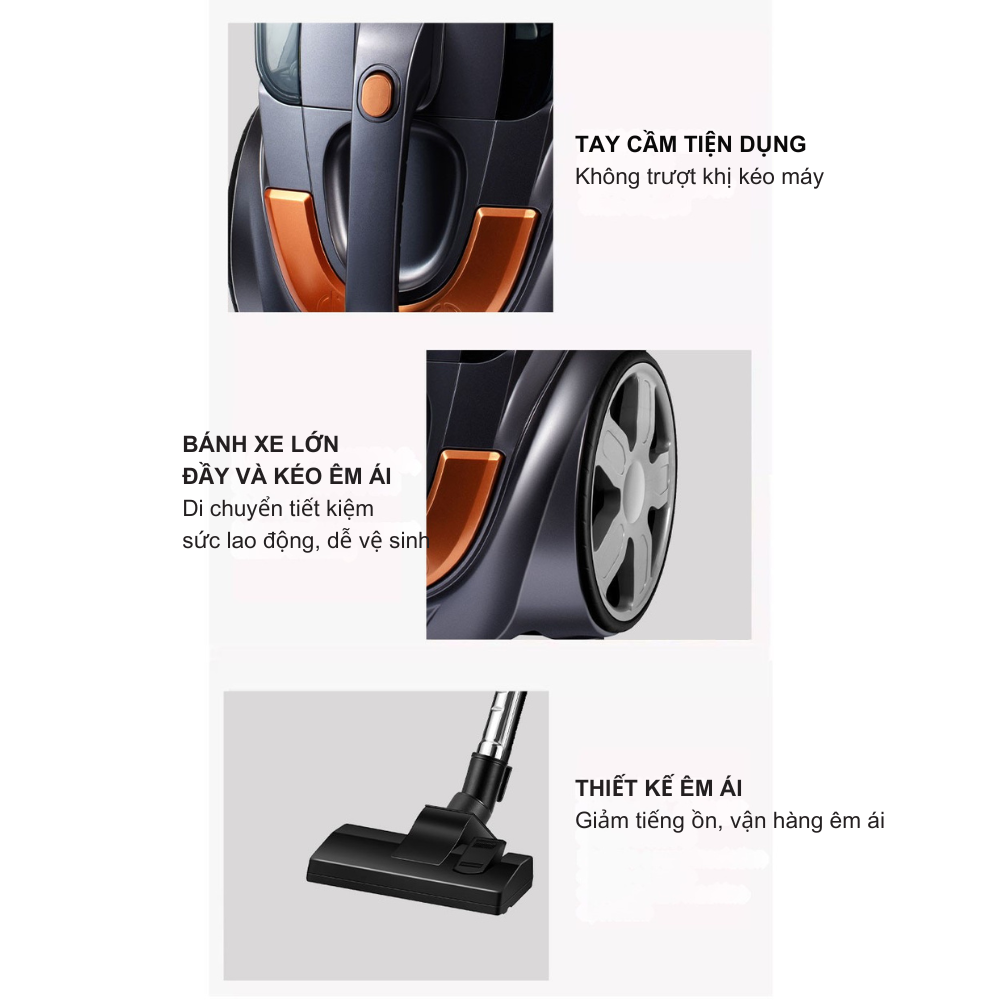 Máy hút bụi cầm tay gia đình Lumabella LB-63014 công suất cao, lực hút mạnh, có màn hình LCD vô cùng tiện ích - DELIYA - HÀNG CHÍNH HÃNG