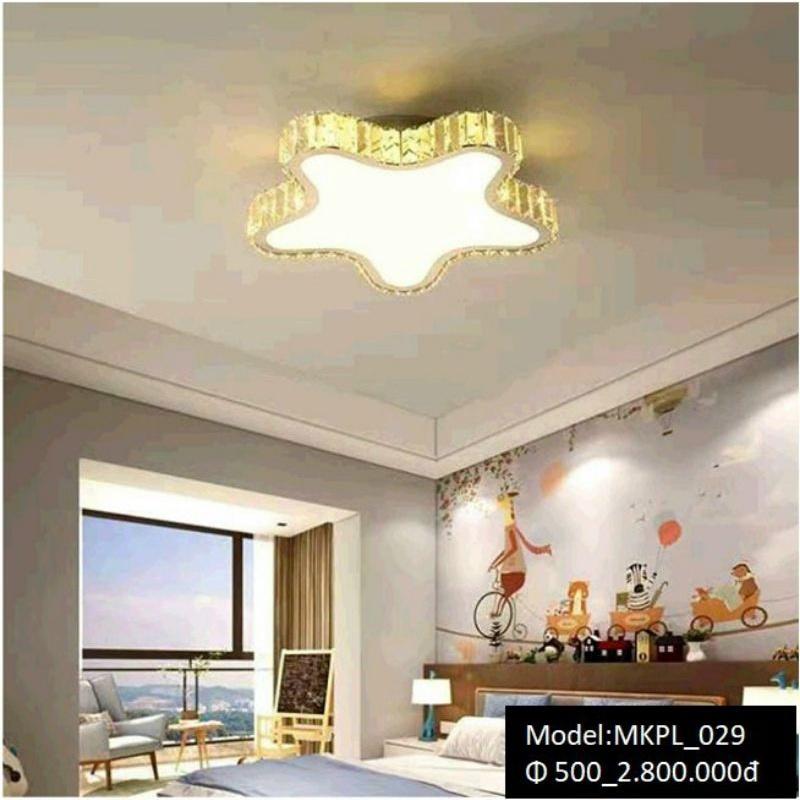 MKPL029 - Đèn mâm áp trần phale chuẩn K9, đèn trần phòng ngủ