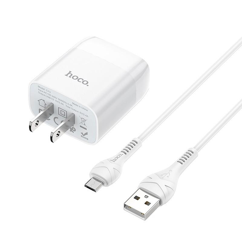 Bộ Sạc Nhanh C73 2.4A 2 USB Cổng Lightning