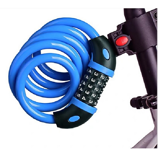 Khoá dây xe đạp 5 số cao cấp bền bỉ chất lượng cao cho xe đạp xe máy đa dụng chống trộm (Màu ngẫu nhiên)- HENRYSA