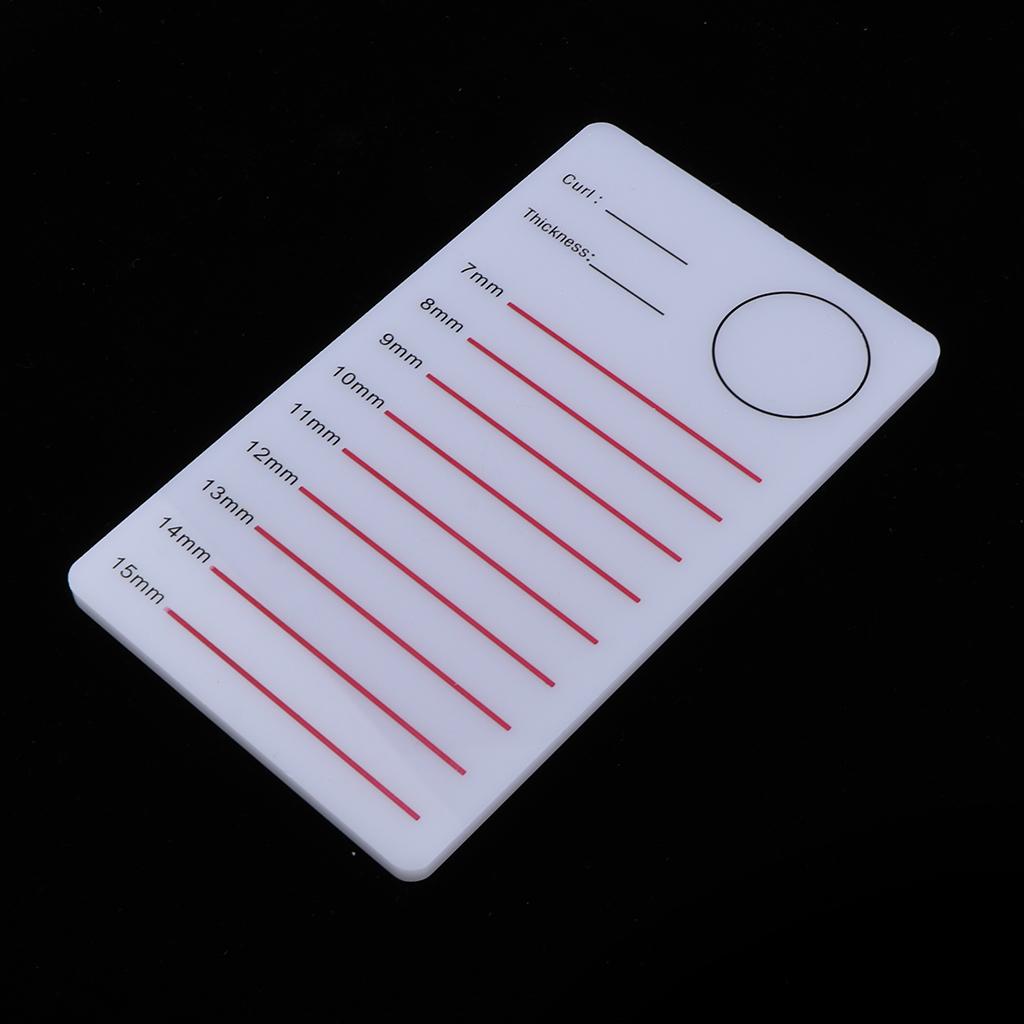 Pro Eyelashes Extension Pallet/Eye Lashes Handy Board Handheld Tray Tool Holder with 7-15 mm Scale