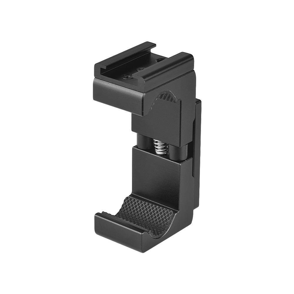 Giá đỡ điện thoại Q12 bằng hợp kim nhôm có thể điều chỉnh Kẹp 1/4 "Lỗ vít với Ổ cắm cho iPhone Samsung Huawei Xiaomi