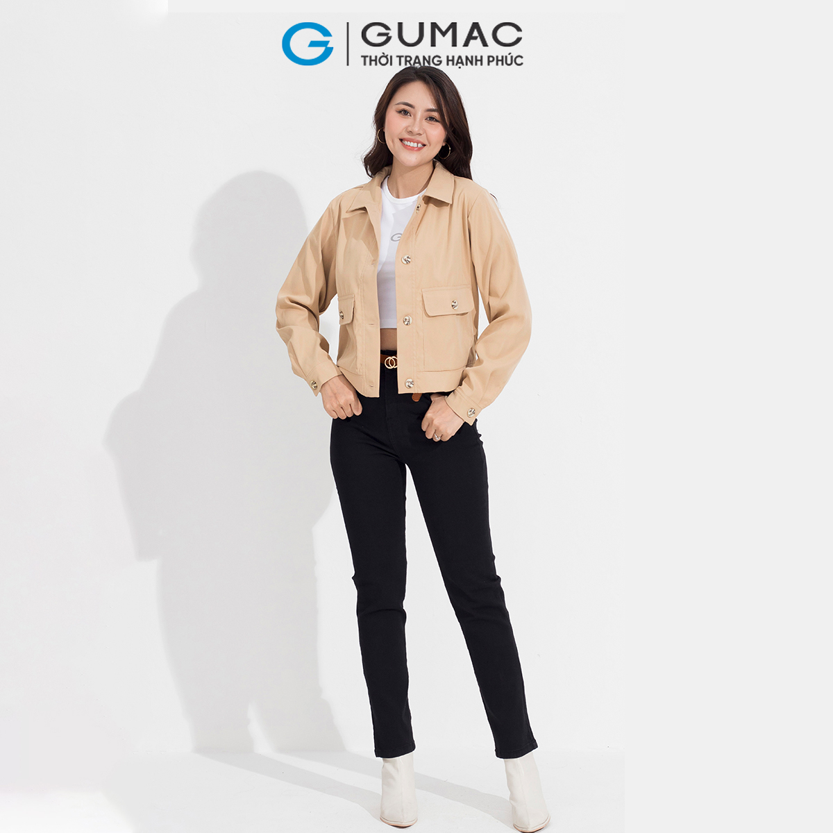 Áo khoác kaki 2 túi thời trang GUMAC AD04057
