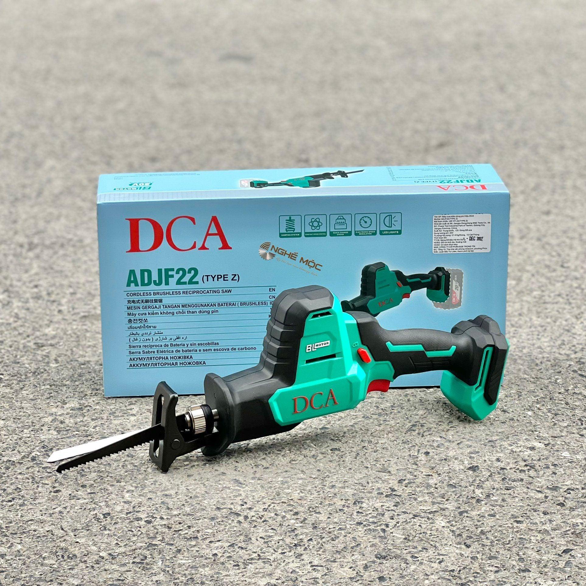 MÁY CƯA KIẾM KHÔNG CHỔI THAN DÙNG PIN DCA ADJF22Z - HÀNG CHÍNH HÃNG