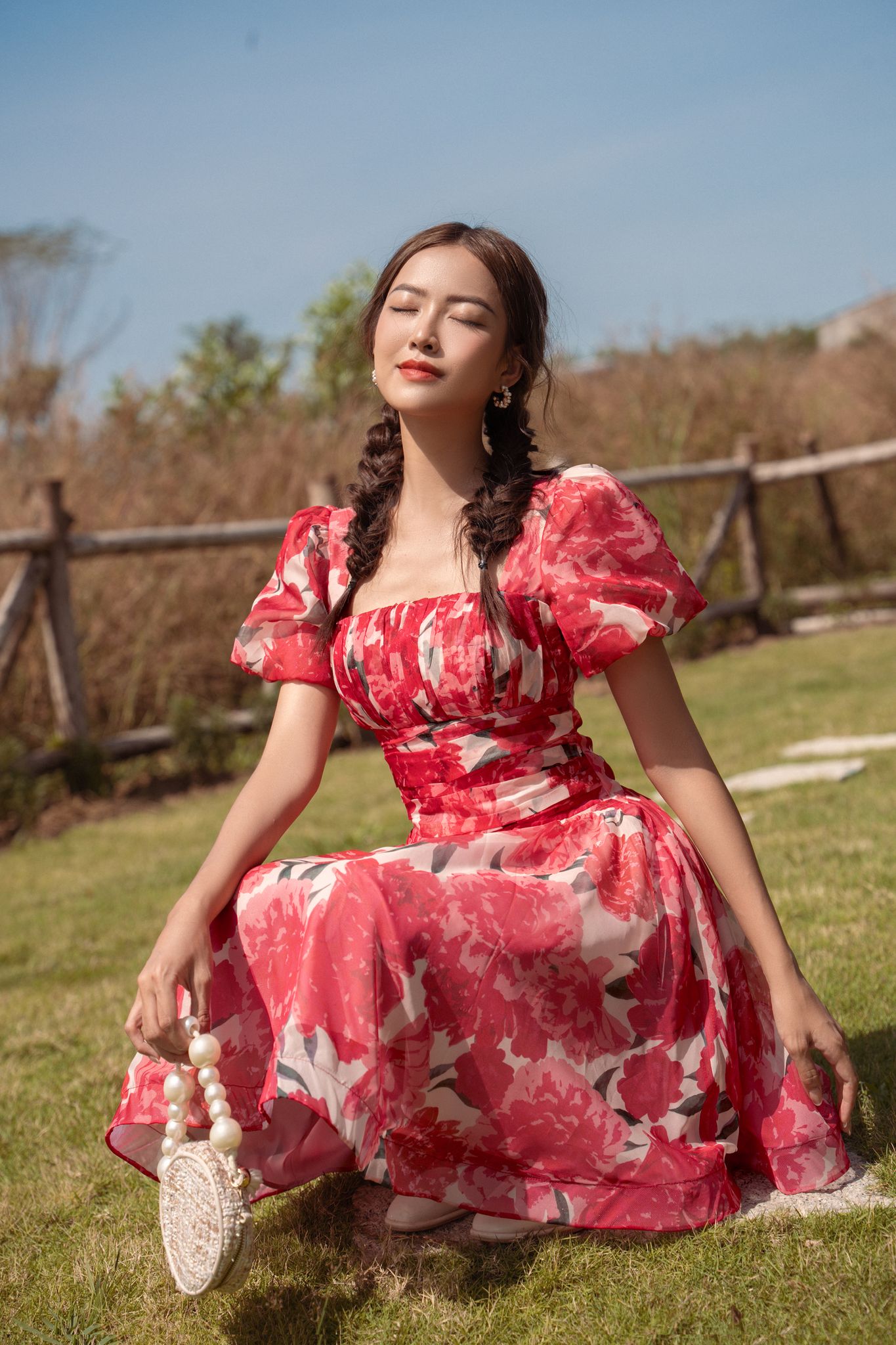 OLV - Đầm Berry Blooming Dress