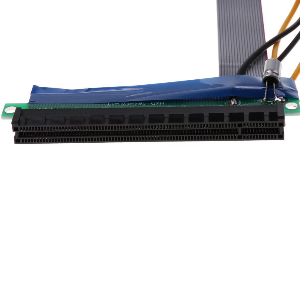 PCI-E 1x to 16x Powered PCIe Extender Adapter Riser Card Flexible Cable