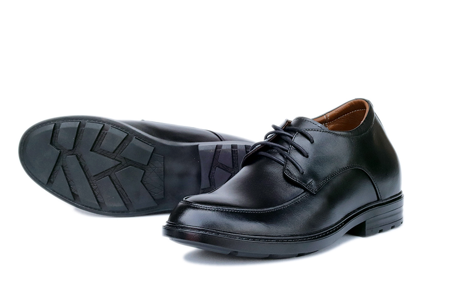 Giày Cao Nam T&TRA Tăng Cao 8Cm- T81 Đen Cột Dây- Chất Liệu Da Bò Cao Cấp, Đế Cao Su Đúc, Phần Tăng Cao Ẩn Bên Trong
