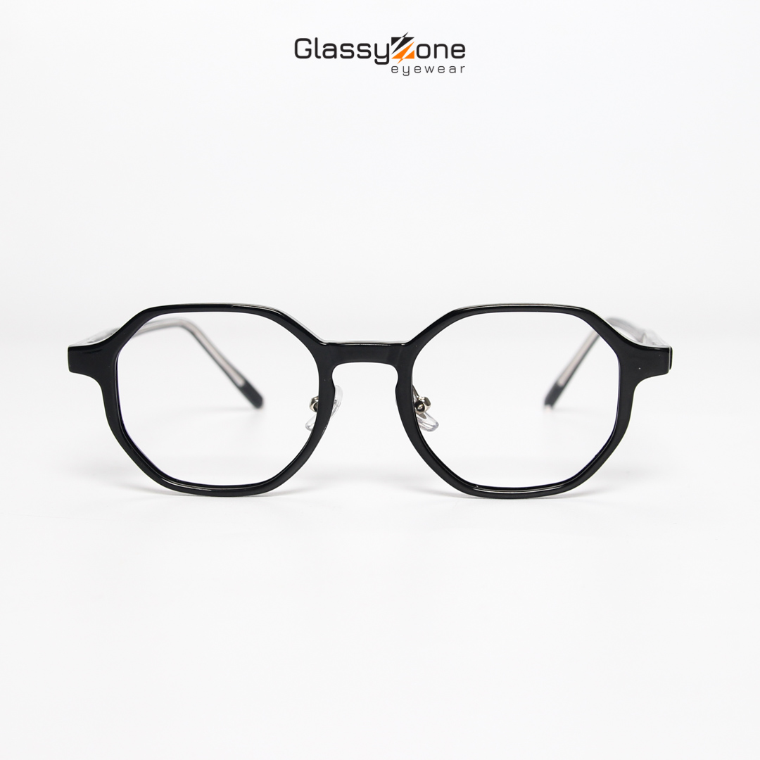 Gọng kính cận, Mắt kính giả cận nhựa dẻo Form đa giác Nam Nữ Natsuki - GlassyZone
