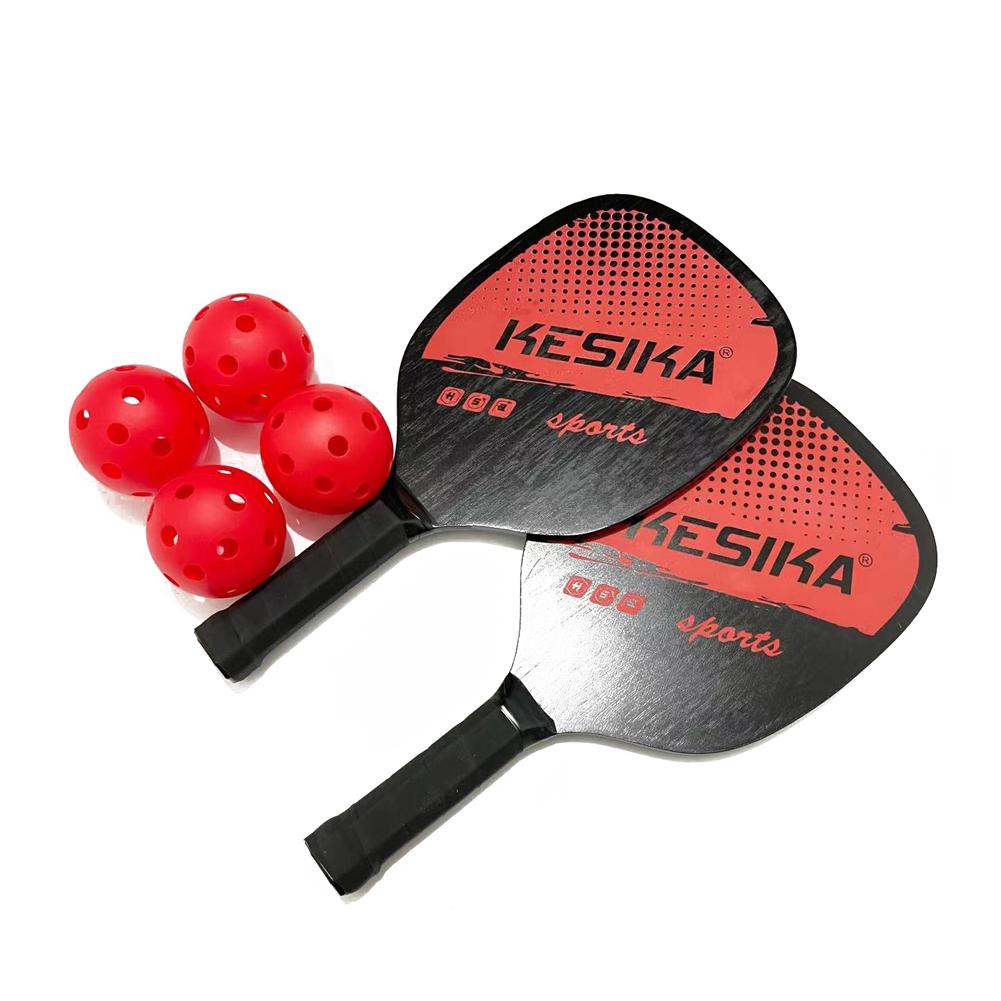Set 2 Vợt Chơi Bóng Pickleball Siêu Nhẹ Và Nhanh Chóng Kèm Túi Đựng 4 Quả Bóng Kesika
