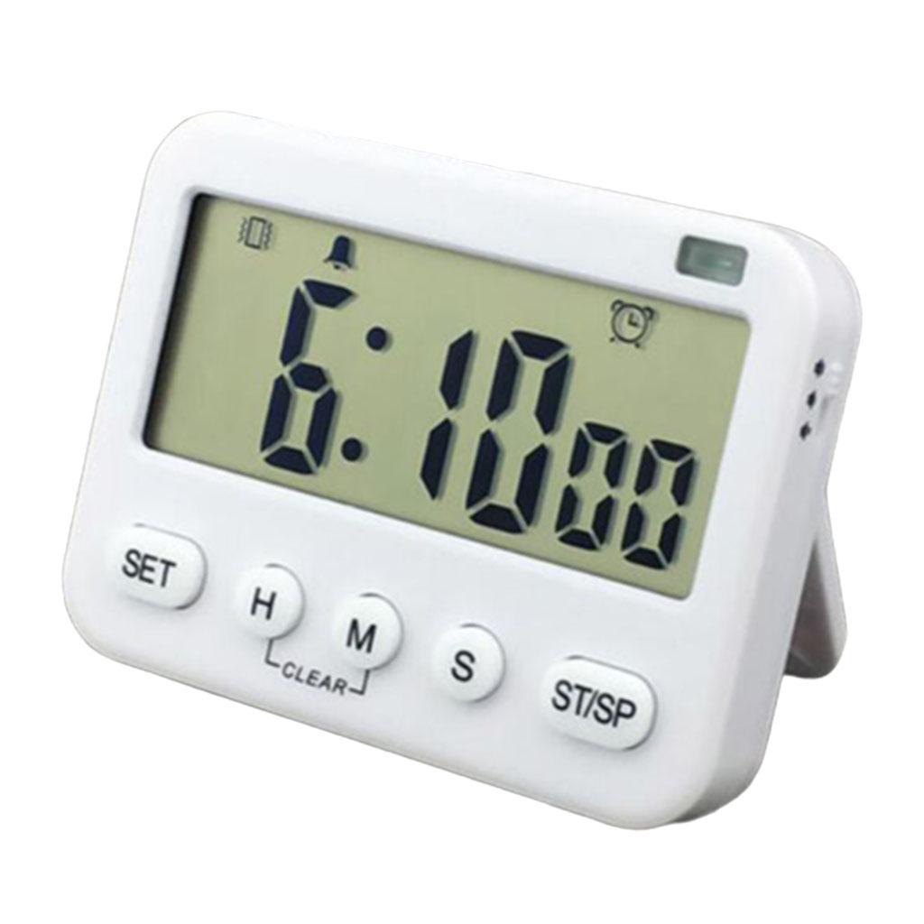 2pcs LED Digital Alarm Clock Desk Table Timer Vibration Switch Timer