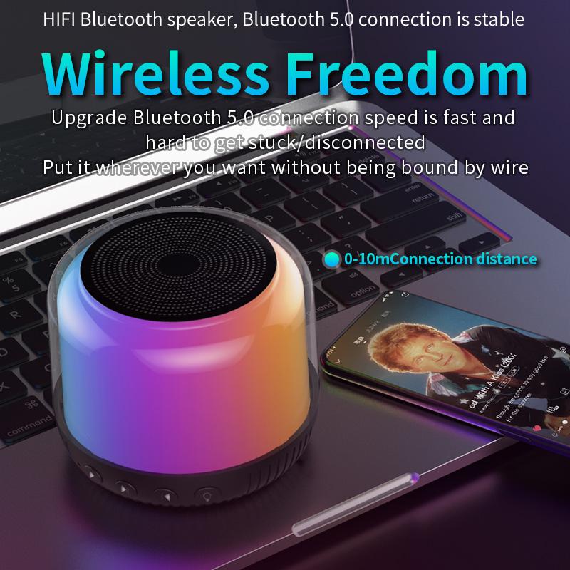 Loa Bluetooth Mini Không Dây TWS Di Động Ngoài Trời Hộp Âm Thanh Hifi 3D LED Rgb Ánh Sáng Cuộc Gọi Âm Thanh Thẻ TF Máy Nghe Nhạc USB Type-C Color: 2PCS