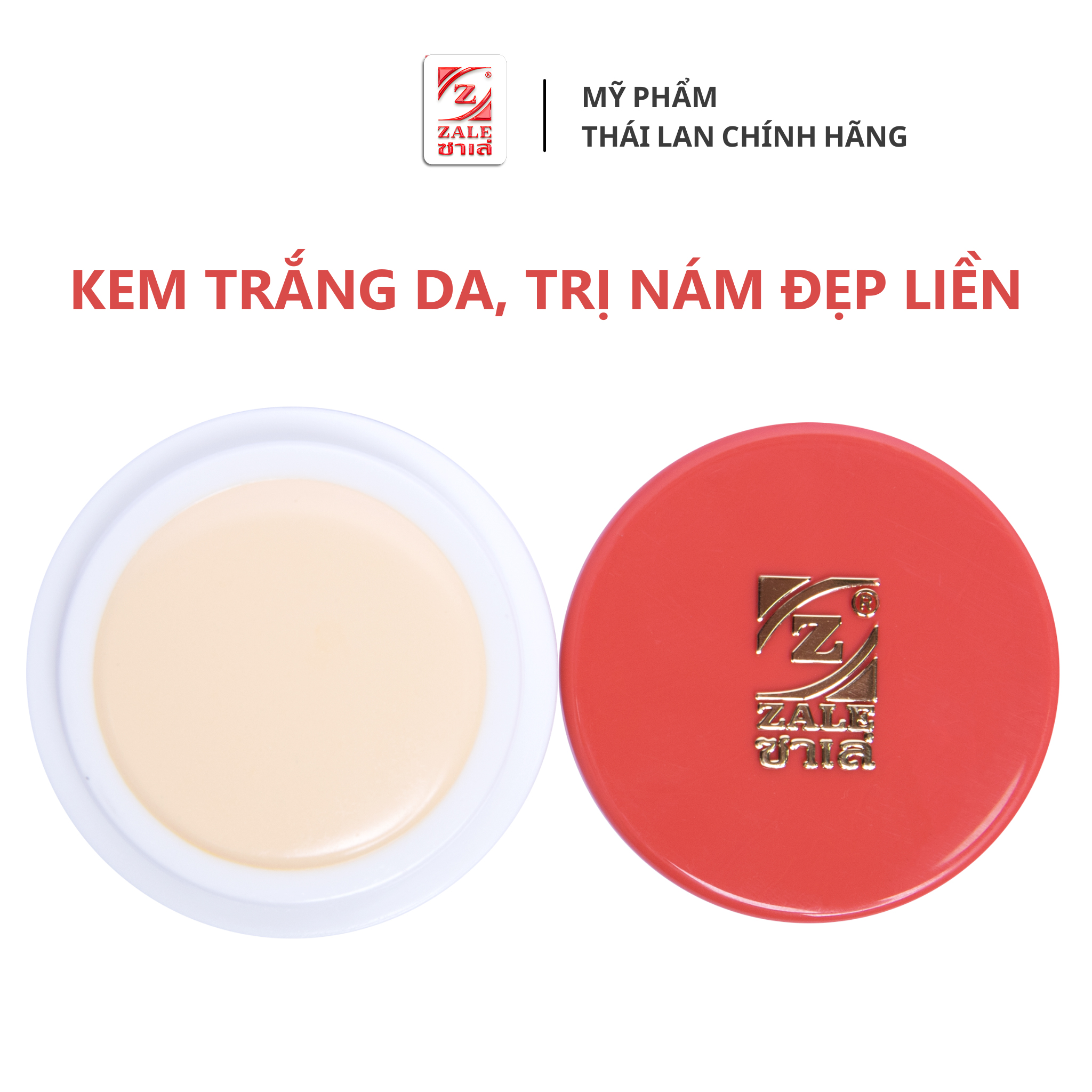 Kem Dưỡng Trắng Da ZALE ĐỎ NHÂN SÂM 6g Tẩy Nám Tàn Nhang Che Khuyết Điểm