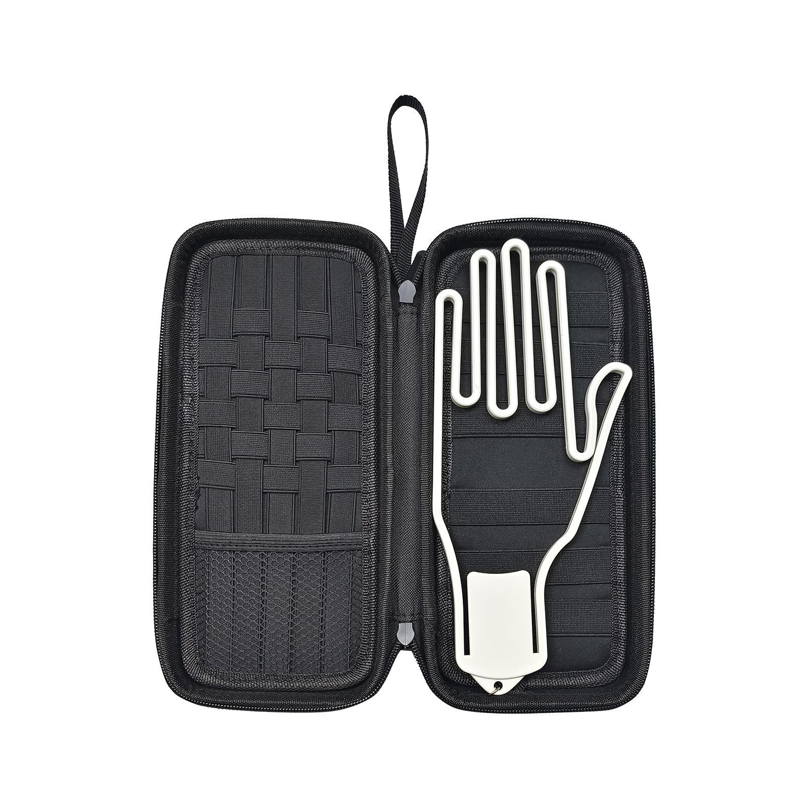 Golf Gloves Holder Golf Glove Case Organizer with Attachable Glove Former Golf Accessories Hard Case Glove Caddie for Phone Ball Markers Tees