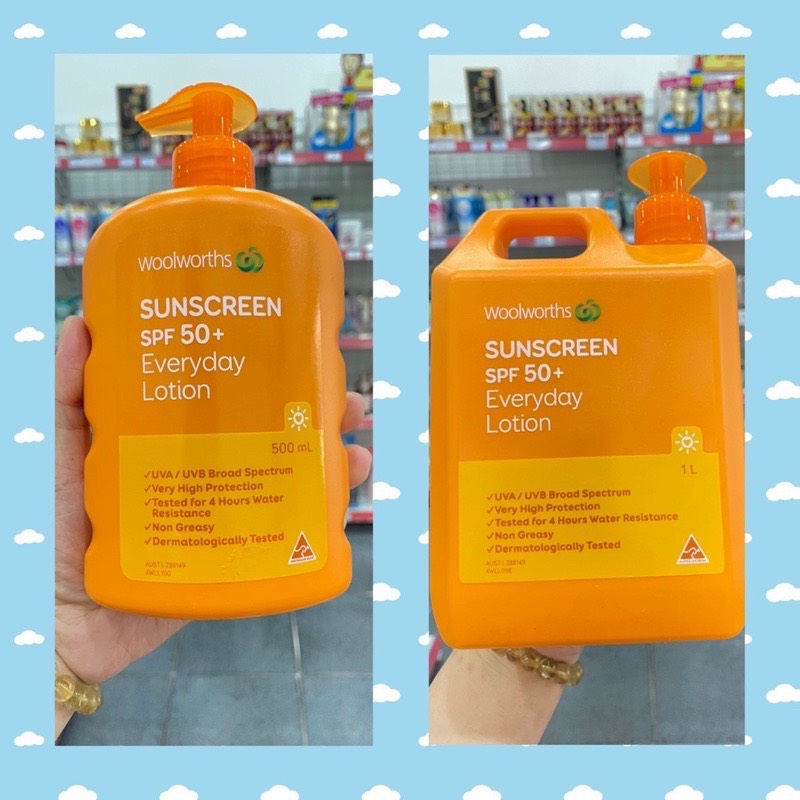 Kem Chống Nắng Woolworths Everyday Sunscreen SPF 50+ 500ml - 1000ml