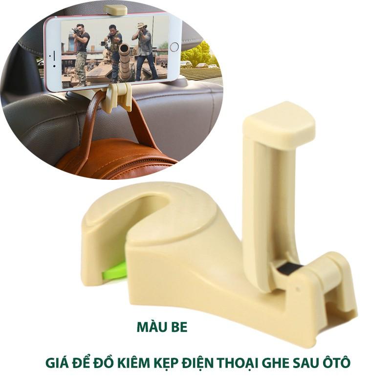 KẸP ĐIỆN THOẠI KIÊM MÓC TREO ĐỒ GHẾ SAU XE Ô TÔ R05