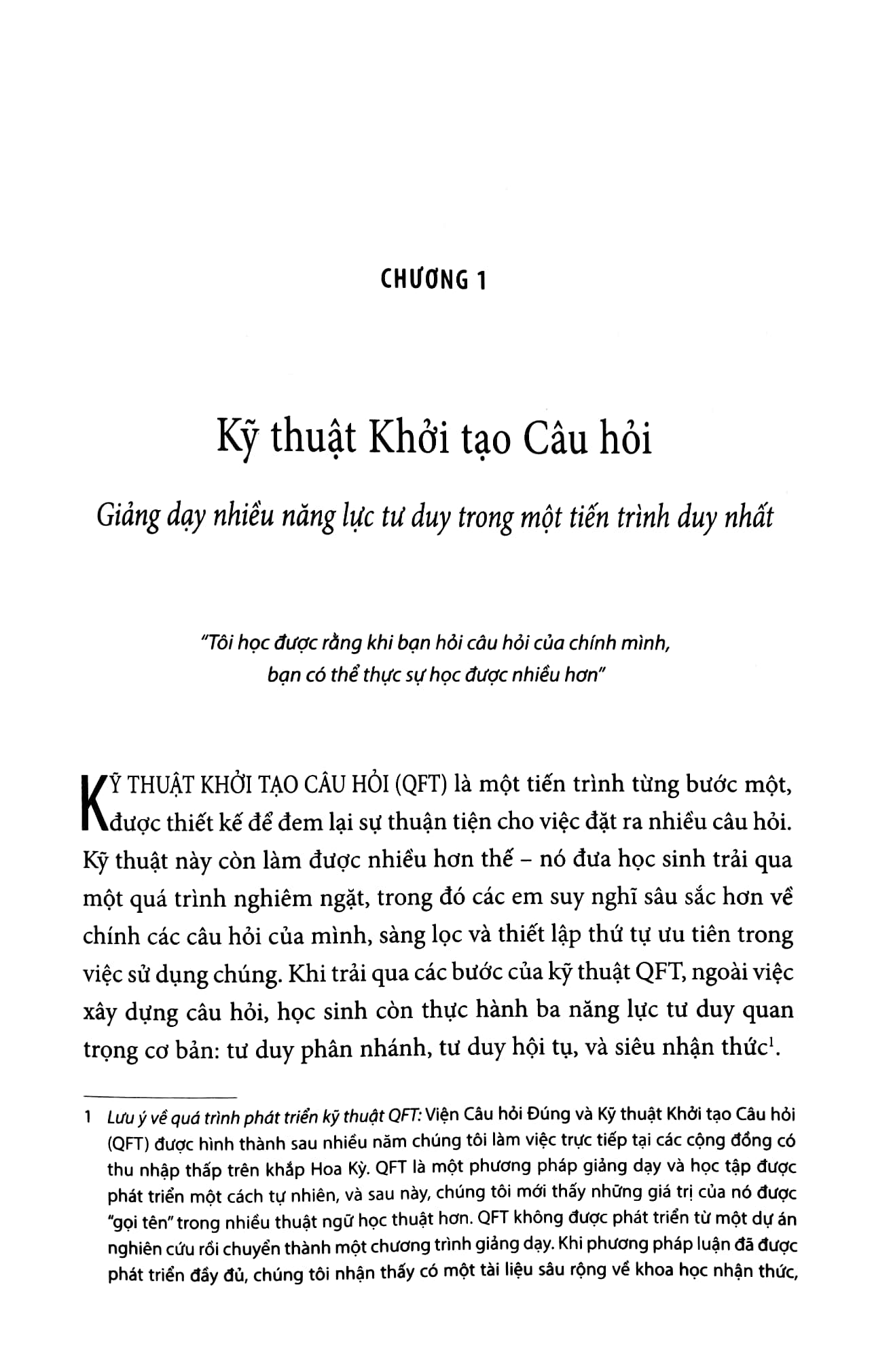 Chỉ Thay Đổi Một Điều - Hướng Dẫn Học Sinh Cách Đặt Những Câu Hỏi Của Chính Mình