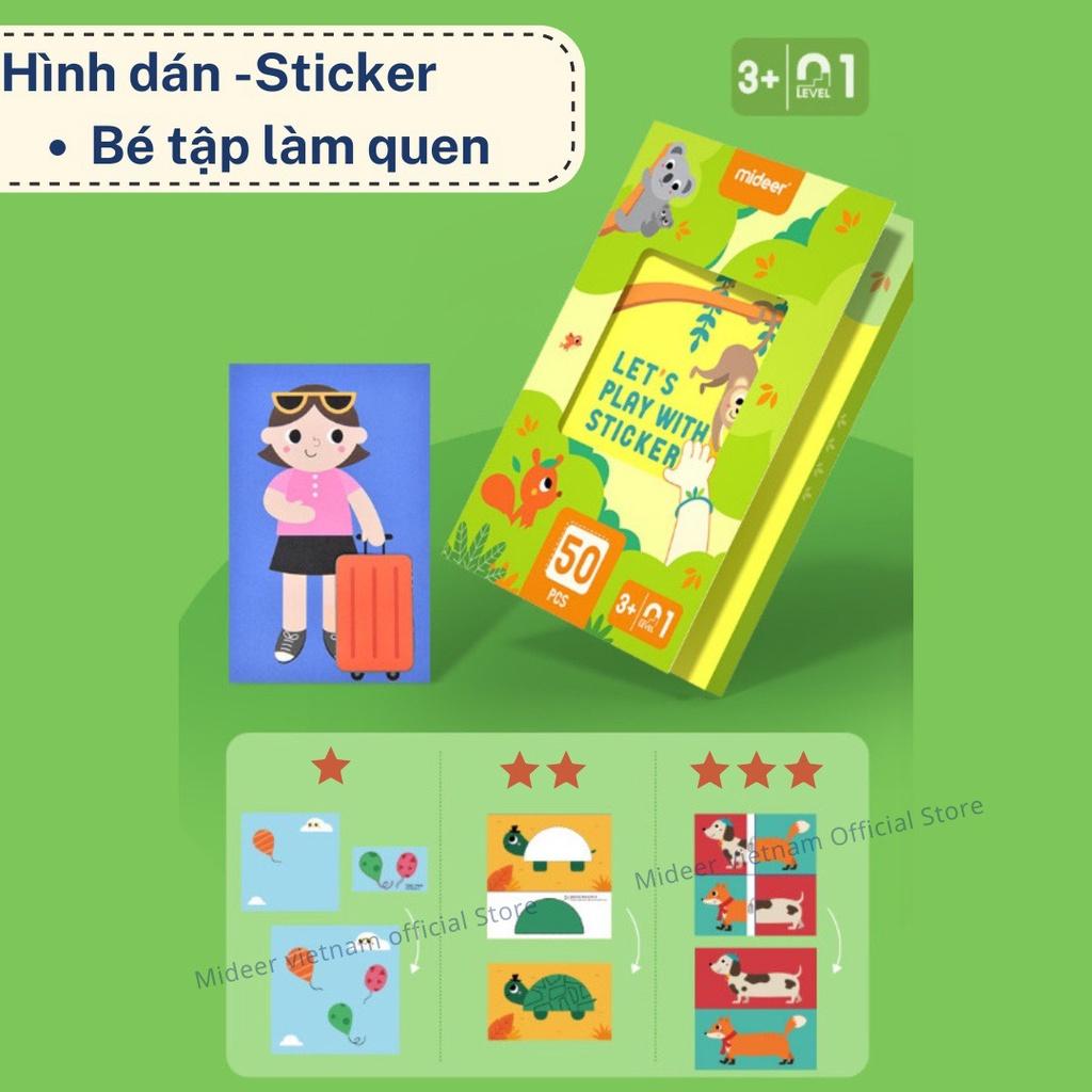 Đồ Chơi Thủ Công Sticker cho bé Mideer Let’s Play With Stikers, Đồ Chơi Thủ Công giáo dục sáng tạo Cho Bé 2 3 4 5 Tuổi