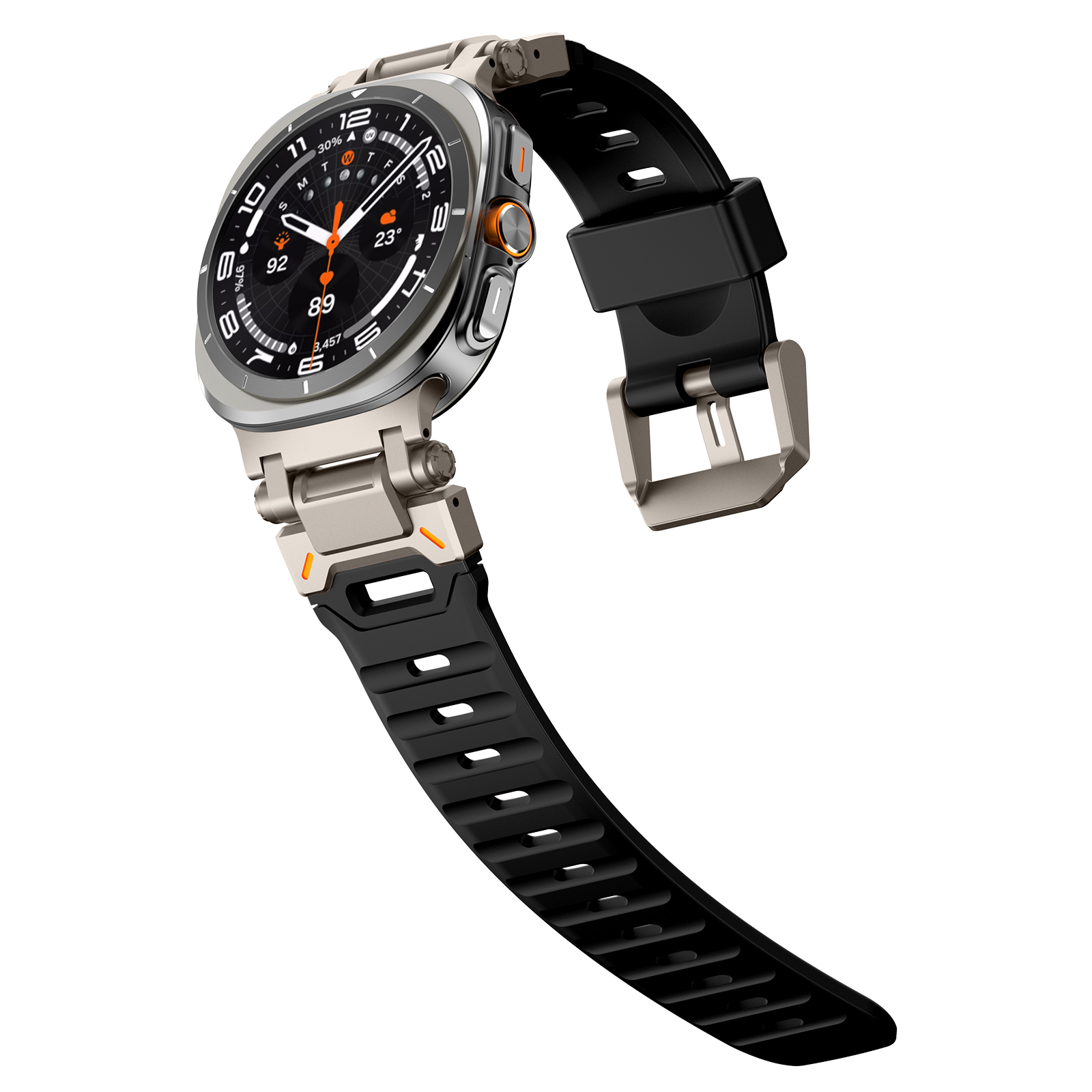 Dây Silicone Đầu Nối Kim Loại Explorer cho Samsung Galaxy Watch Ultra 47mm - Hàng Chính Hãng