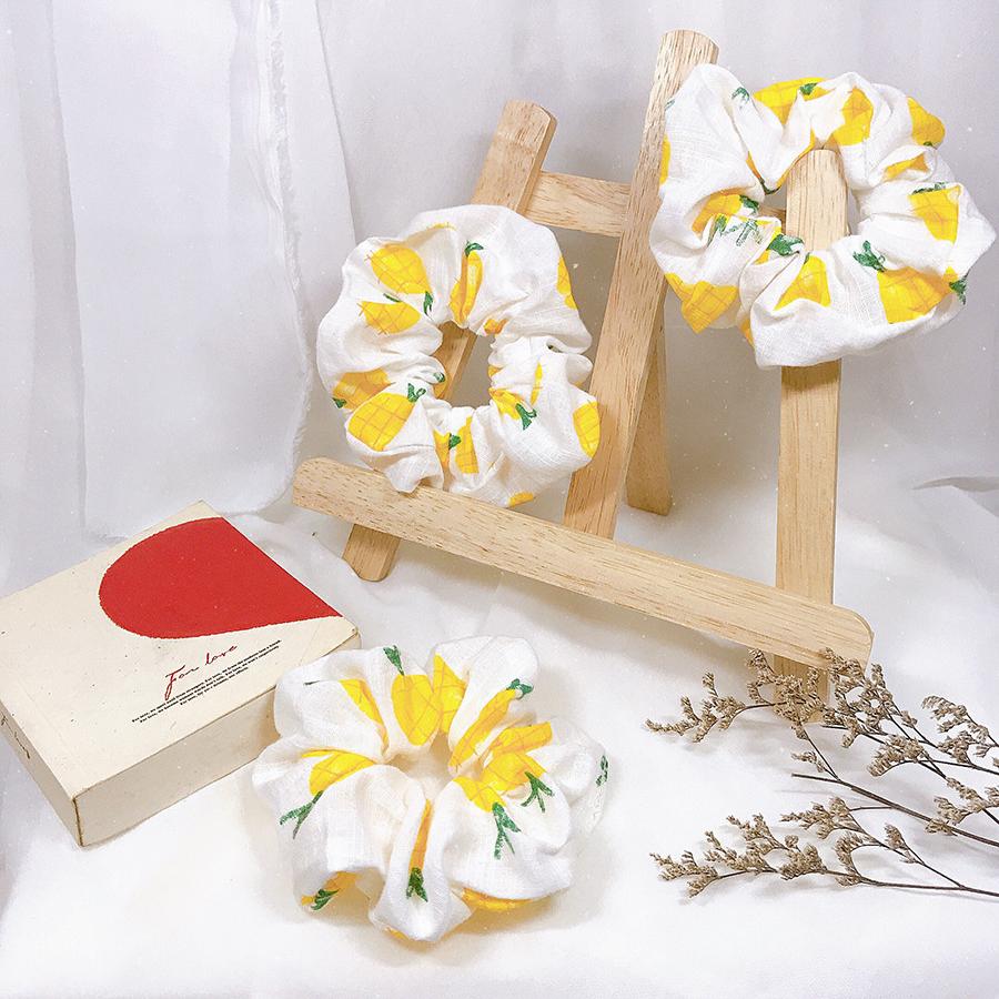 Combo 3 dây buộc tóc Scrunchies trái dứa
