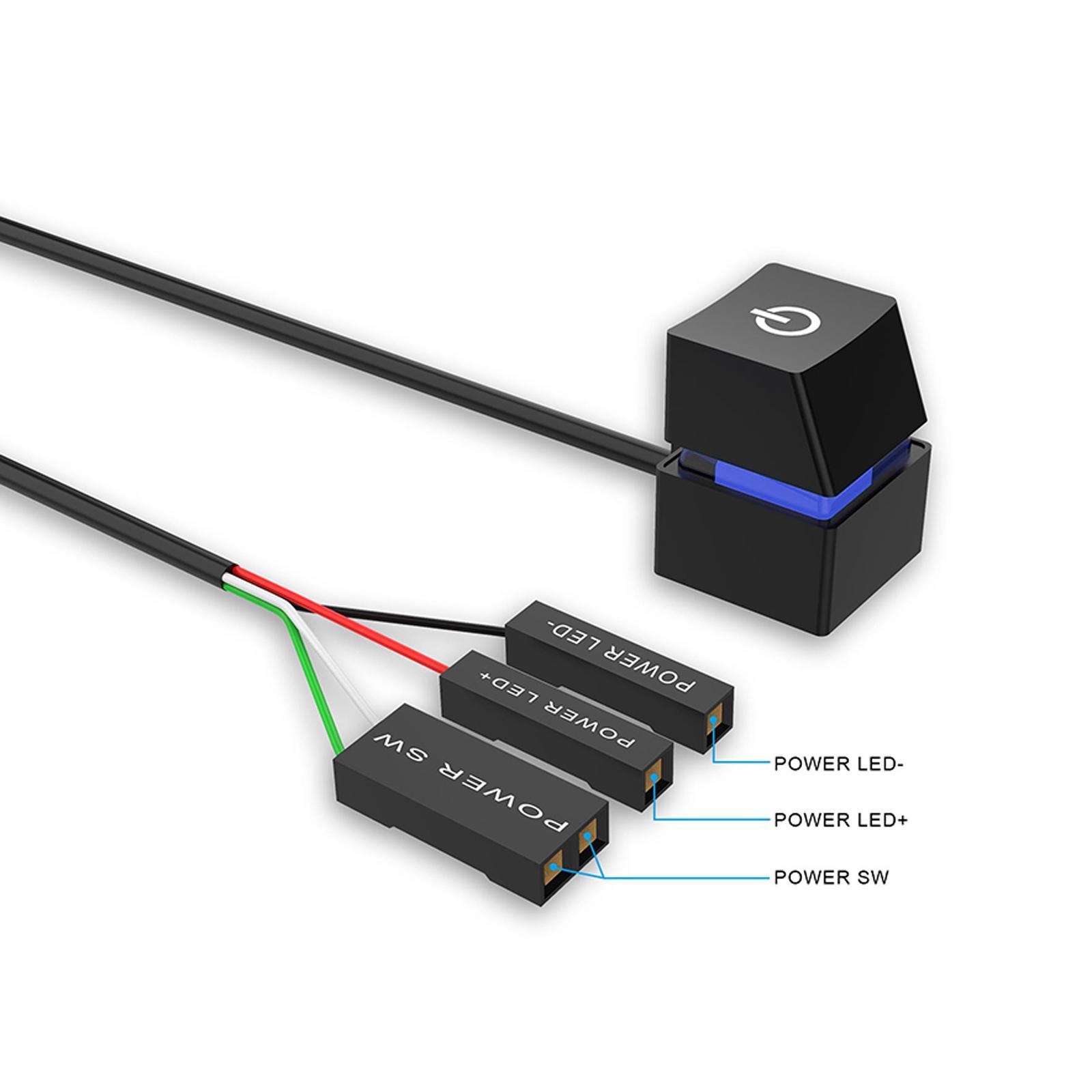 Desktop Switch, with Extension Cable Desktop Computer Power Switch for