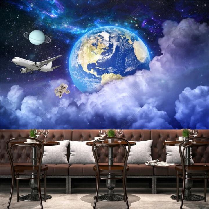 Tranh dán tường 3d galaxy có sẵn keo dán tiện lợi