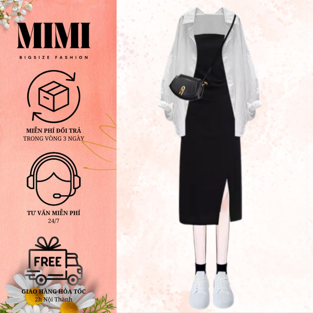 MIMI BigSize Set Áo Sơ Mi - Đầm Hai Dây SV15